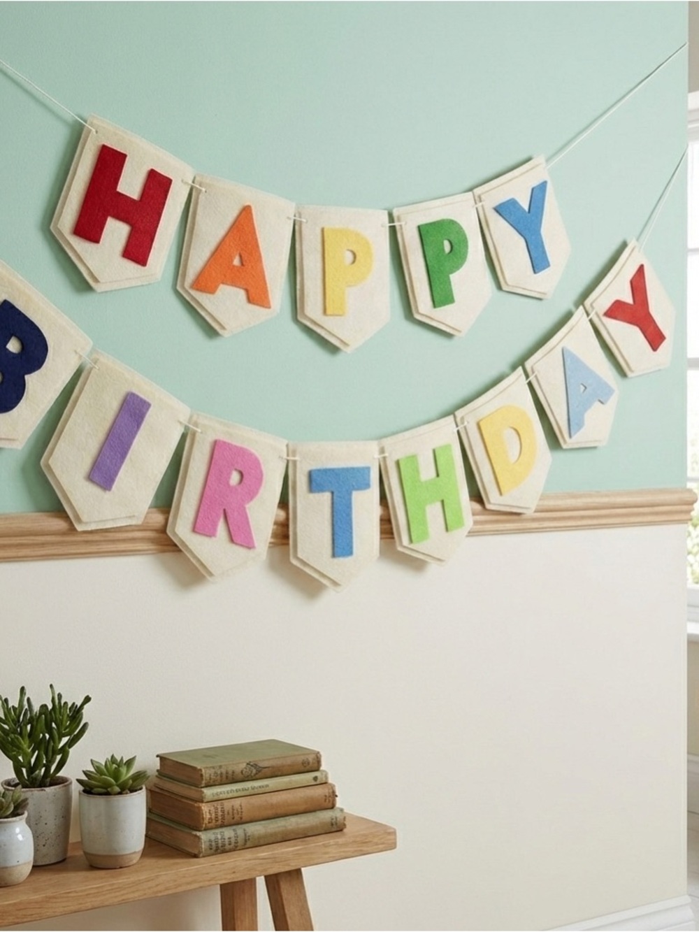New Reusable Felt Happy Birthday Banner - Colorful Party Decor - Picture 3 of 6